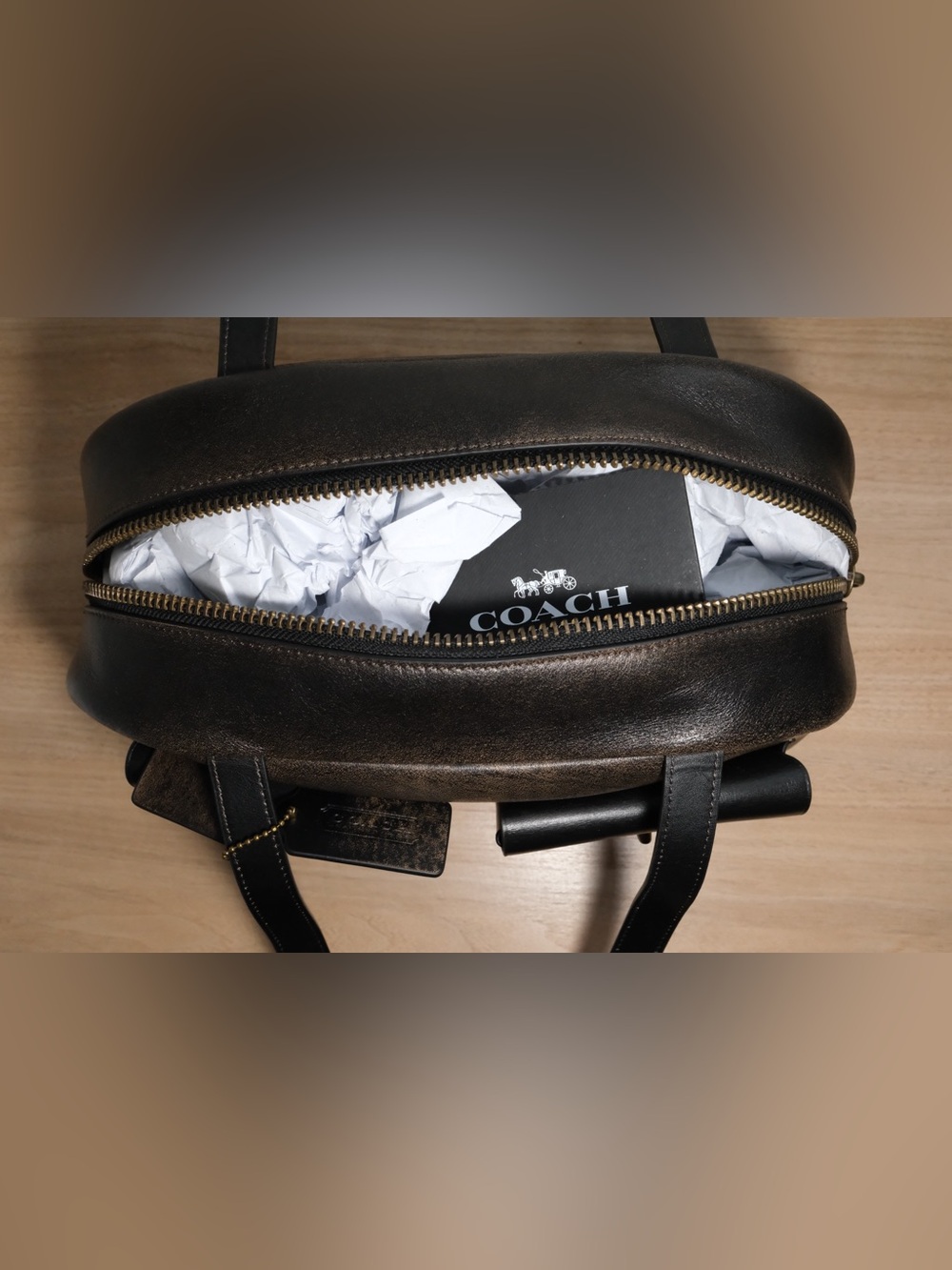 Coach Twin Turnlock Bag In Loved Leather - Picture 12 of 15